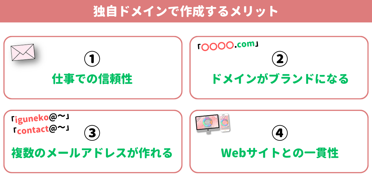 仕事用メールアドレスを作成する4つのメリット